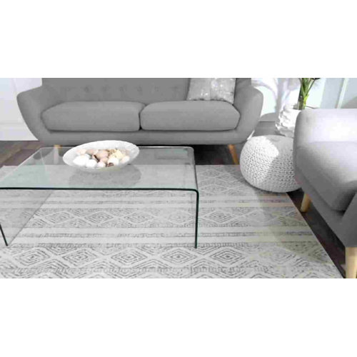 Foundry Select Warleigh Geometric Gray Area Rug & Reviews Wayfair